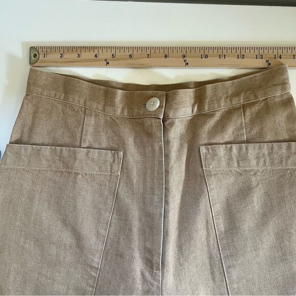 Ilana Kohn Pants Size 8 Extra High Rise Barrel Leg Cotton USA Made Tan Brown - Picture 8 of 10